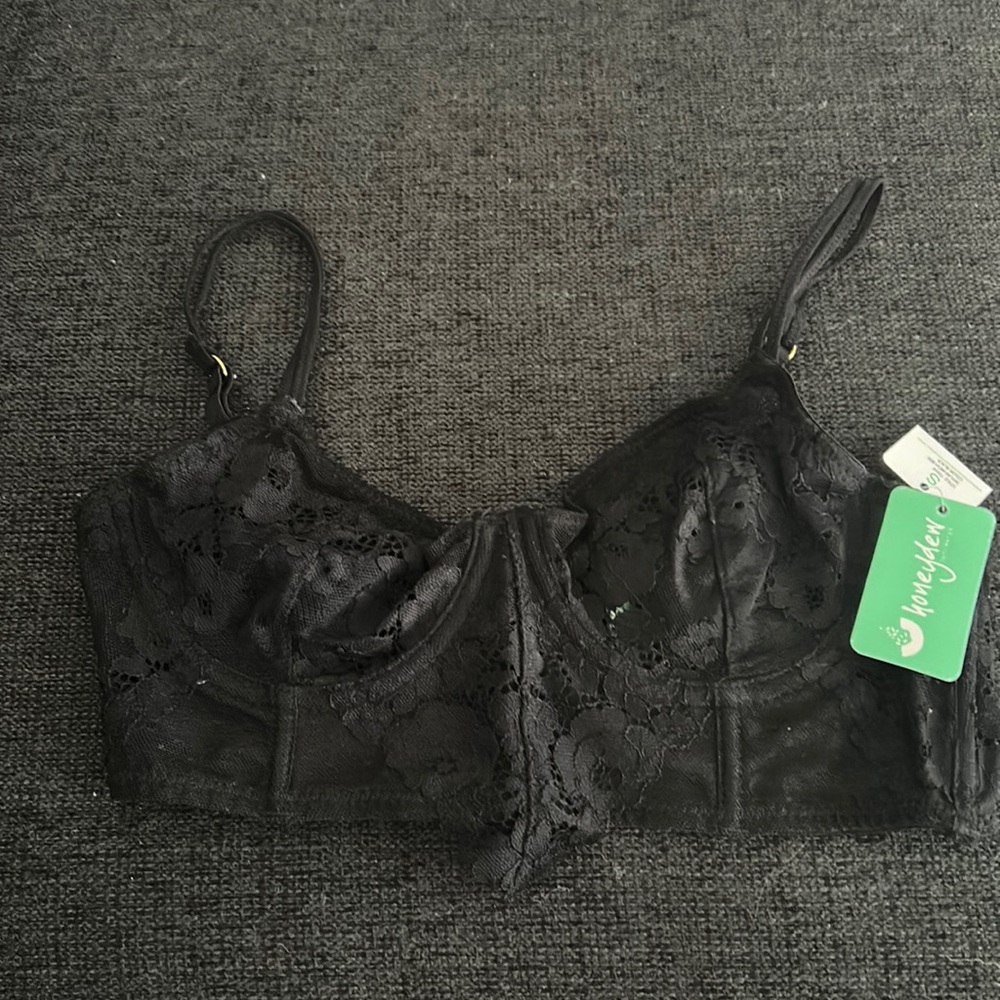 Honeydew Black Bra Small